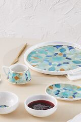 Karaca Streamline Turquesa Porselen 34 Parça 6 Kişilik Kahvaltı/Servis Takımı