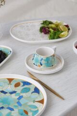 Karaca Streamline Turquesa Porselen 34 Parça 6 Kişilik Kahvaltı/Servis Takımı