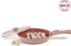 Neoflam Midas Pembe 6 Parça Ayrılabilen Saplı Iç Içe Geçebilen Indüksiyonlu Tencere Tava Seti