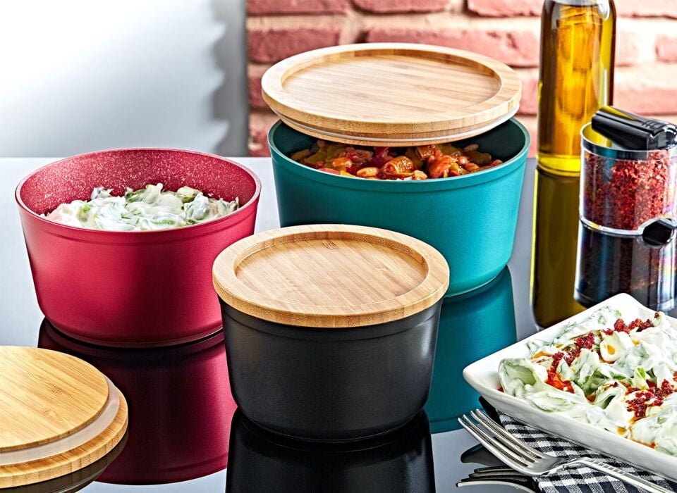 Oms Collection 3282 12 cm Granit Saklama Kabı