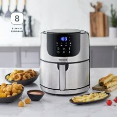 Homend Airfryday 2502H 8 Farklı Program, Dokunmatik Ekran, 5l Yağsız Fritöz