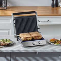 Homend Grilliant 1344H Inox Gövdeli Döküm Plakalı Tost ve Izgara Makinesi