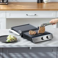 Homend Grilliant 1344H Inox Gövdeli Döküm Plakalı Tost ve Izgara Makinesi