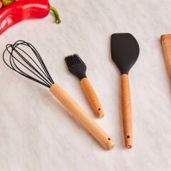 Karaca Burby Wood 14 Parça Standlı Servis ve Bıçak Seti