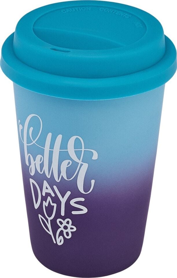 Karaca Soft Touch Travel Kupa 300 ml Mor