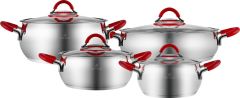 Karaca Oyster 8 Parça Tencere Seti Red