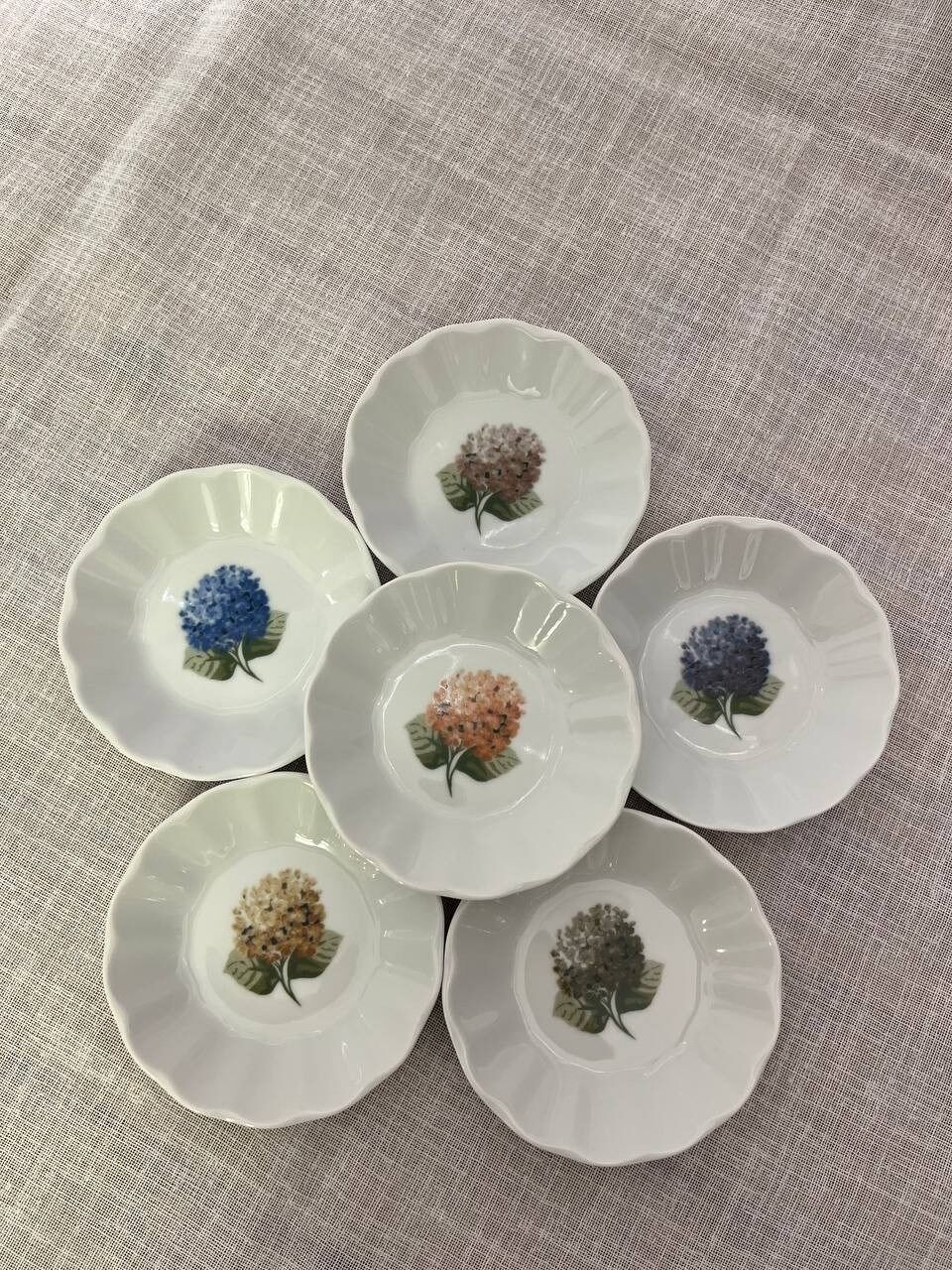 Porland Ortanca 6 Kişilik Çay Tabağı Seti