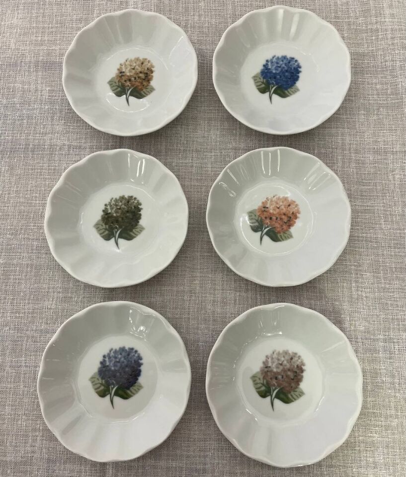 Porland Ortanca 6 Kişilik Çay Tabağı Seti