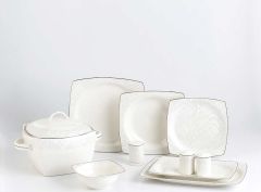 Neva N3030 Lilyum 60 Parça Kare Yemek Takımı