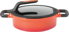 Berghoff Gem Stay Cool Basık Tencere 28 cm Kırmızı