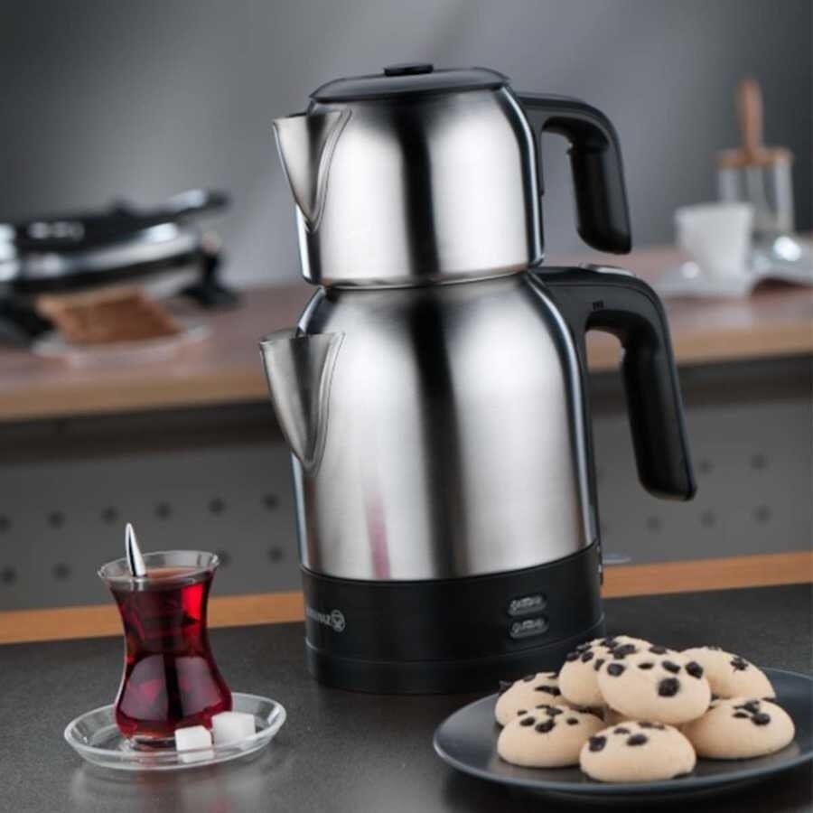 Korkmaz A 359 Demkolik Elektrikli Çaydanlık - Siyah