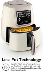 Karaca Air Pro Cook XL 2 in 1 Konuşan Airfryer Iconic Beige
