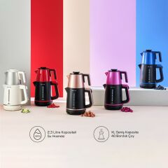 Karaca Berry Tea Xl 2in1 Çelik Demlikli Çay Makinesi ve Kettle Ro