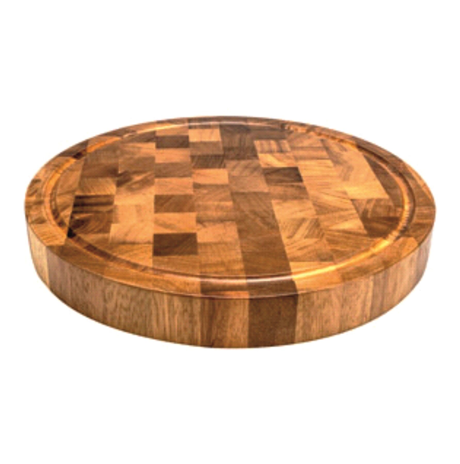 Lava Kesme Ve Servis Tahtası, İroko Ağacı. Yuvarlak 32 Ø x 4cm