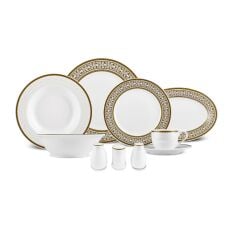 Karaca Elegance Bone Rule 71 Parça 12 Kişilik Yemek Takımı Gold