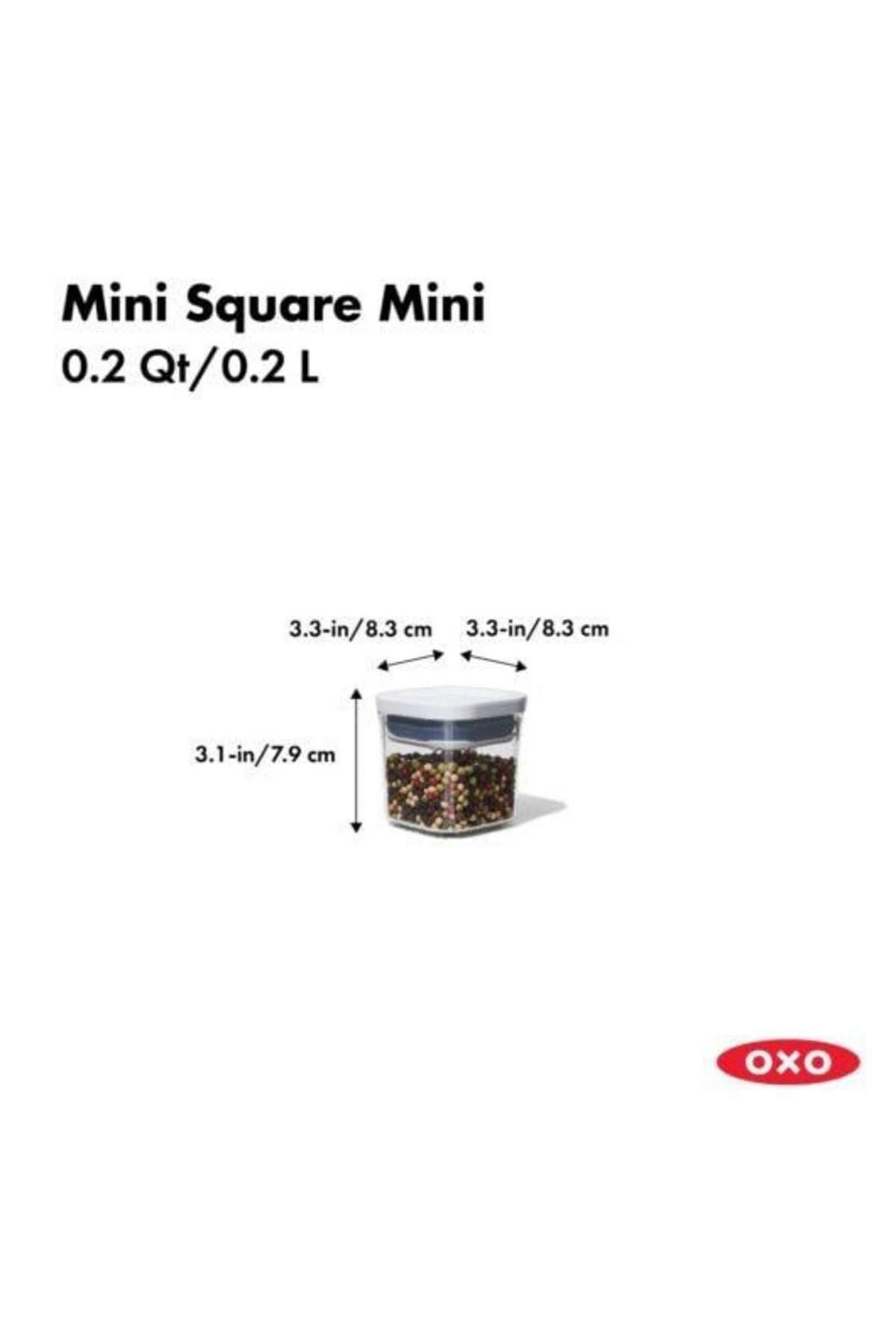 OXO GG Pop Saklama Kabı Küçük/Mini Boy Kare 0,2 Lt