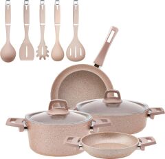 Karaca Biogranit Rosegold 11 Parça Tencere Seti