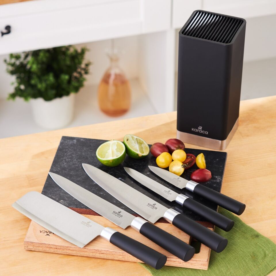 Karaca Skycut Siyah 6 Parça Standlı Bıçak Seti