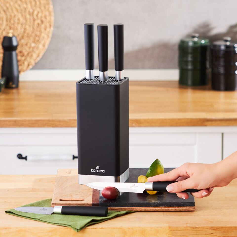 Karaca Skycut Siyah 6 Parça Standlı Bıçak Seti