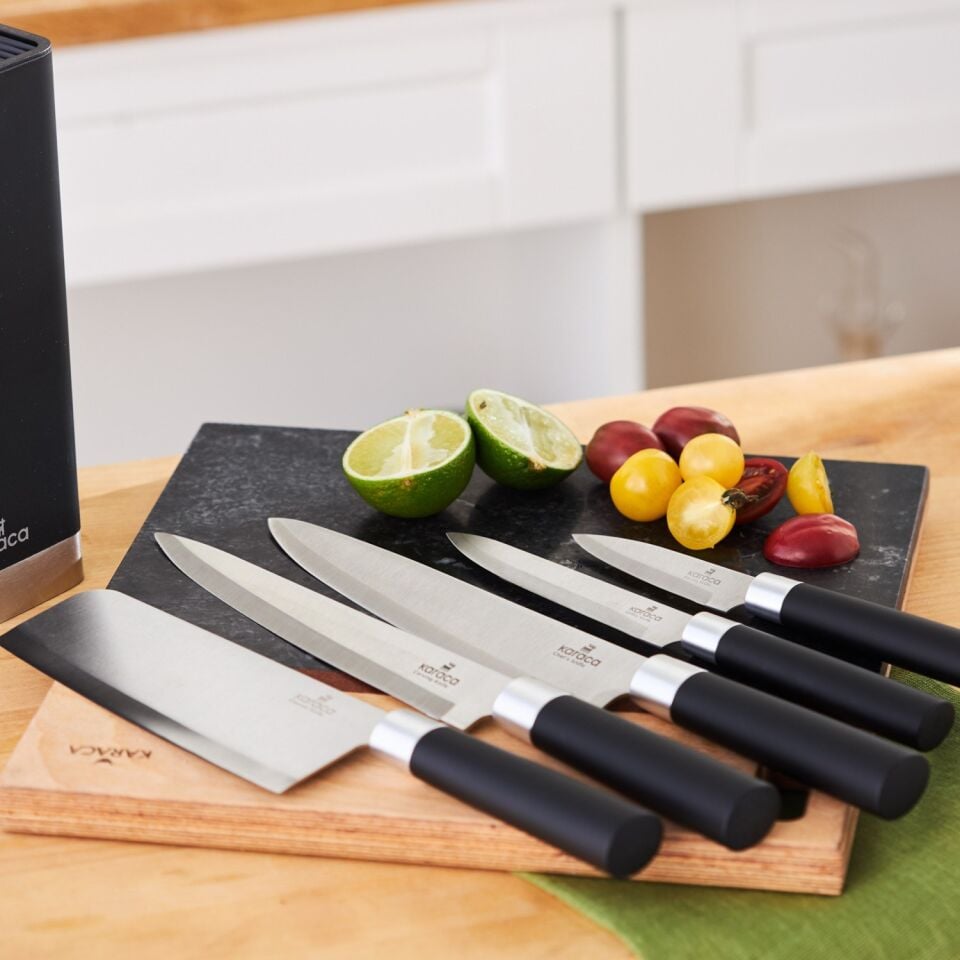 Karaca Skycut Siyah 6 Parça Standlı Bıçak Seti
