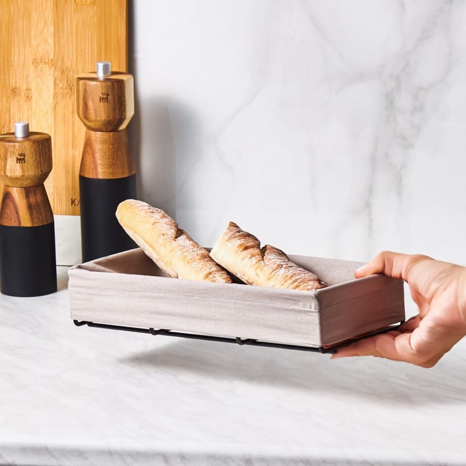 Karaca Fabl Gray Ekmek Sepeti Küçük