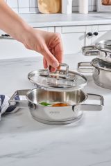 karaca Valora 6 Parça İndüksiyon Tabanlı Çelik Sahan Seti