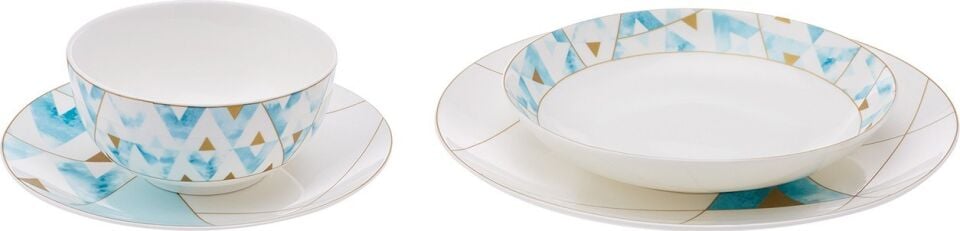 Karaca Aqua 24 Parça 6 Kişilik Porselen Yemek Takımı