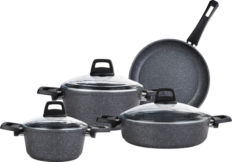 Karaca Atlas Bio Granit 7 Parça Tencere Seti