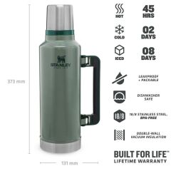 Stanley 10-07934-003 Klasik Vakumlu Paslanmaz Çelik Termos 1.9 LT