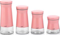 Neva N2396 Sweet Maxi Pembe 4'lü Cam Kavanoz Seti