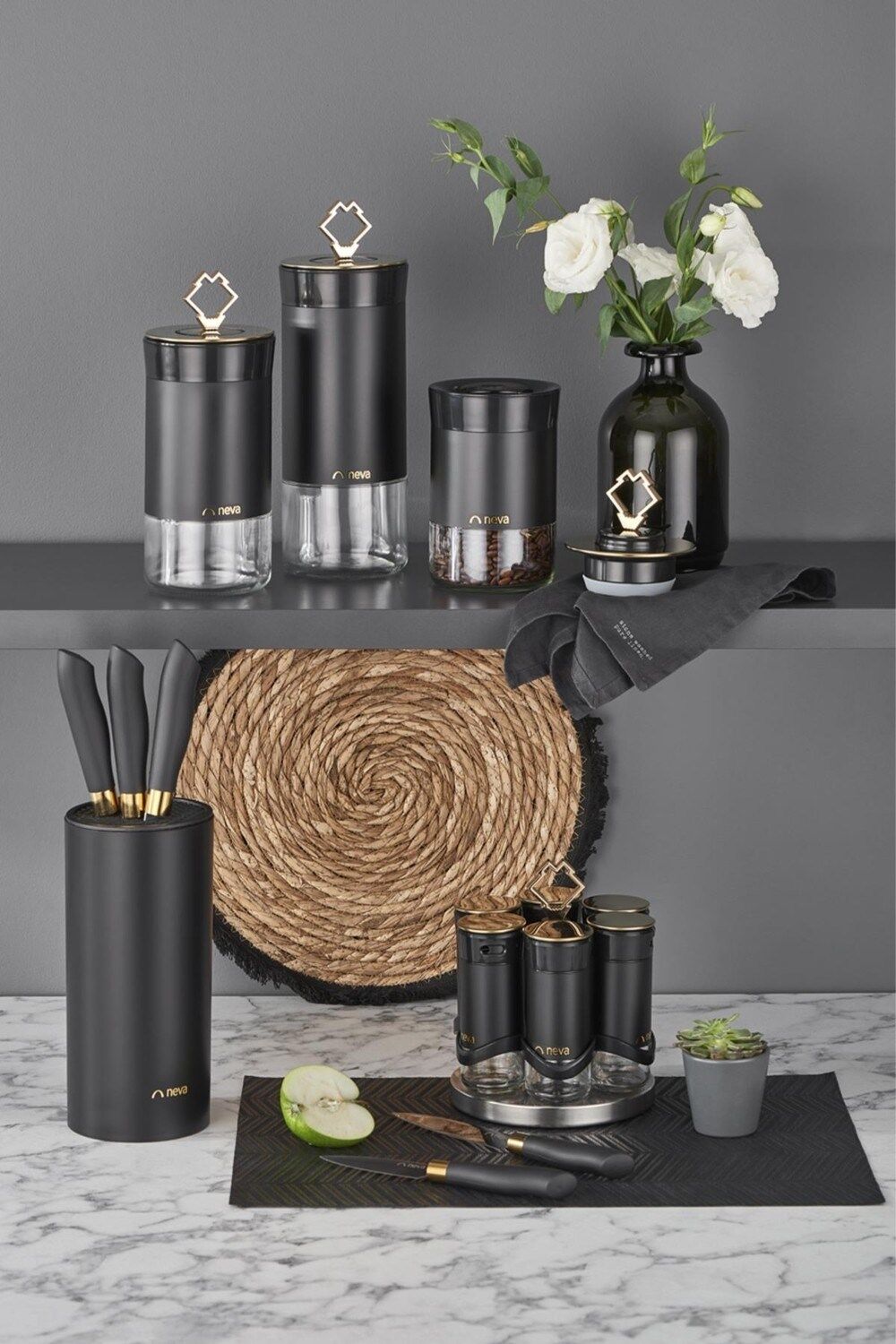 Neva N3331 Mutfak Kombinim Bitter Niş-gold