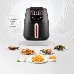 Karaca Air Pro Cook XL 2 in 1 Konuşan Airfryer Rosegold