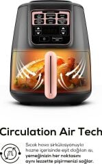Karaca Air Pro Cook XL 2 in 1 Konuşan Airfryer Rosegold