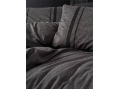 Cotton Box Plain Çift Kişilik Nevresim Takımı Bihter Antrasit Siyah