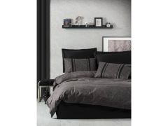 Cotton Box Plain Çift Kişilik Nevresim Takımı Bihter Antrasit Siyah