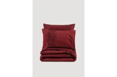 Cotton Box Plain Çift Kişilik Nevresim Takımı Sooty Bordo