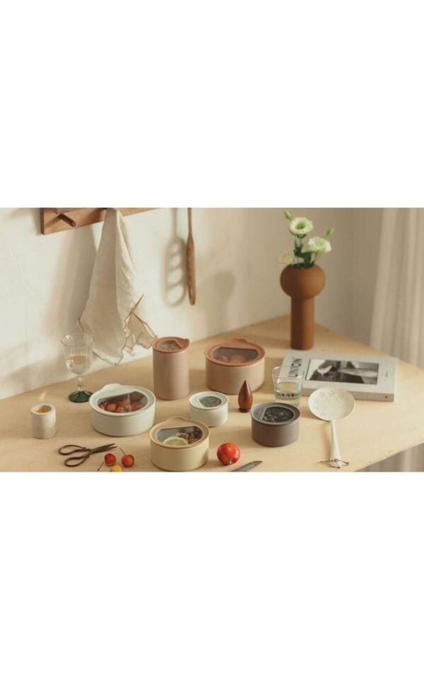 Fika One Seramik 1000 ml Pembe Saklama Kabı