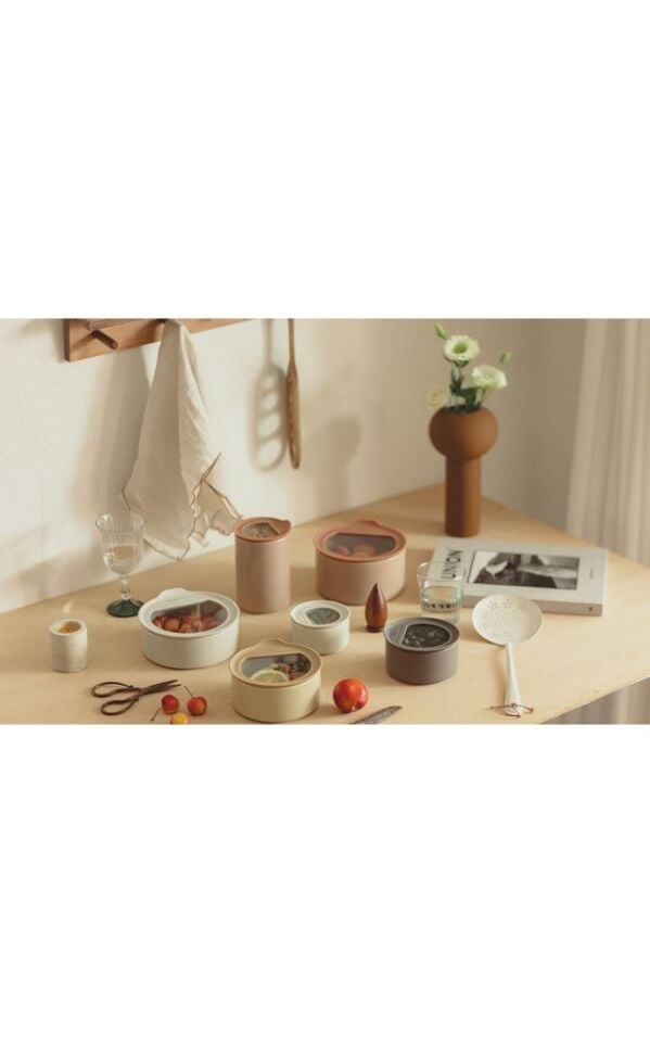 Fıka One Seramik Saklama Kabı Buz Beyaz 1000ML