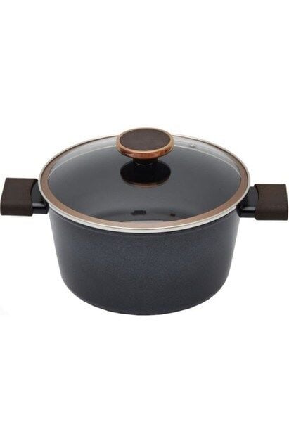 Nobless Cam Kapaklı Alüminyum Derin Tencere 24*12