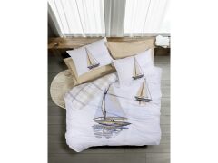 Cotton Box Maritime Tek Kişilik Nevresim Takımı Wind Bej