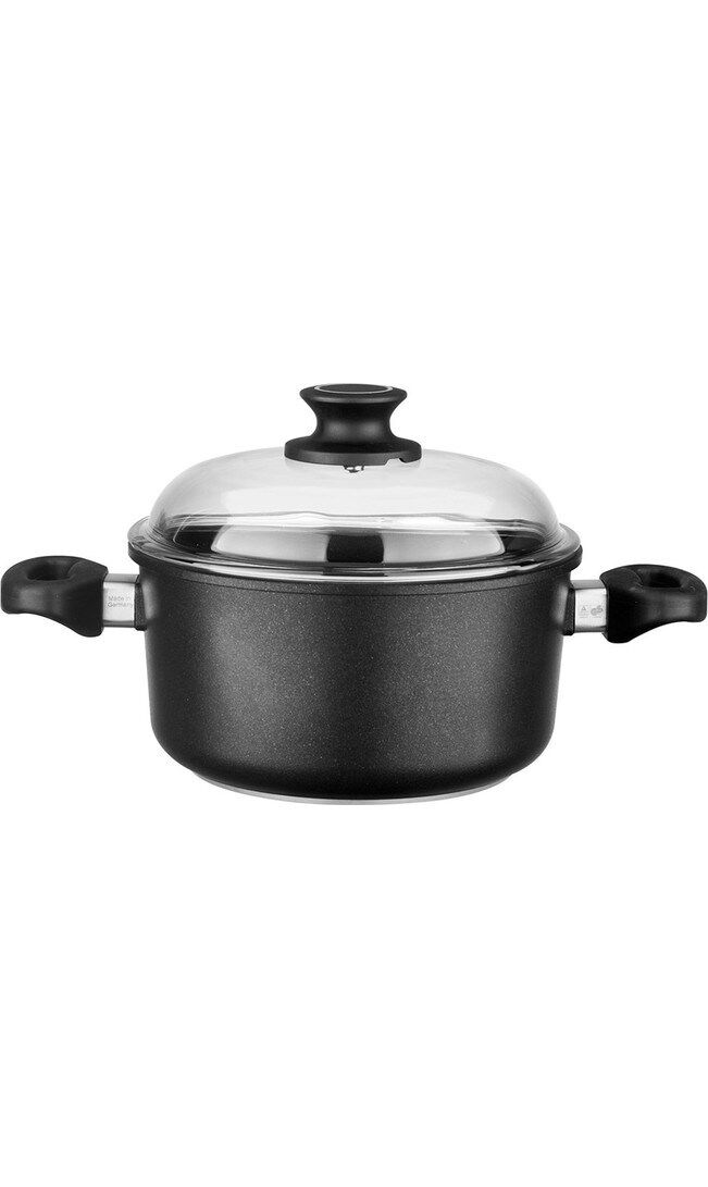 Leggno Döküm Derin Tencere 24 Cm Pyrex Kapak