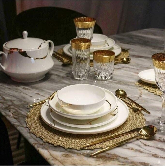 Leggno Chester Premium Gold  24 Parça Yemek Tak.