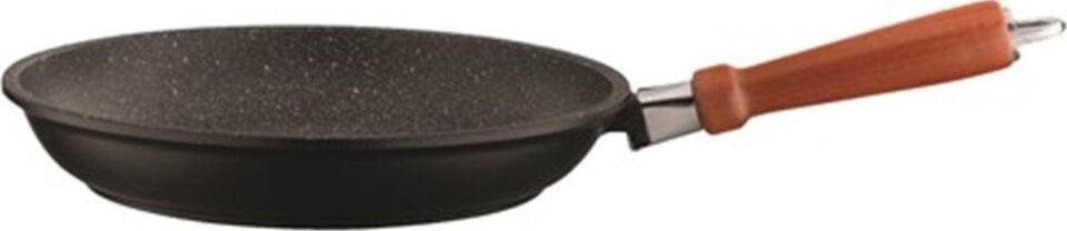 Leggno 24cm Granit Tava Ahşap Sapli