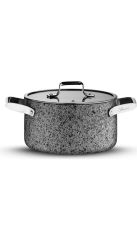 Brioni Stone-H 22 cm Çizilmez Yanmaz Yapışmaz Derin Tencere