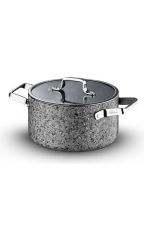 Brioni Stone-H 22 cm Çizilmez Yanmaz Yapışmaz Derin Tencere