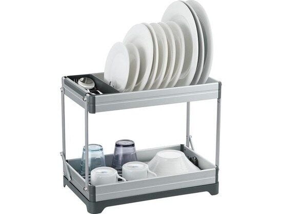 Candia Katlanabilir Iki Katlı Alüminyum Bulaşıklık