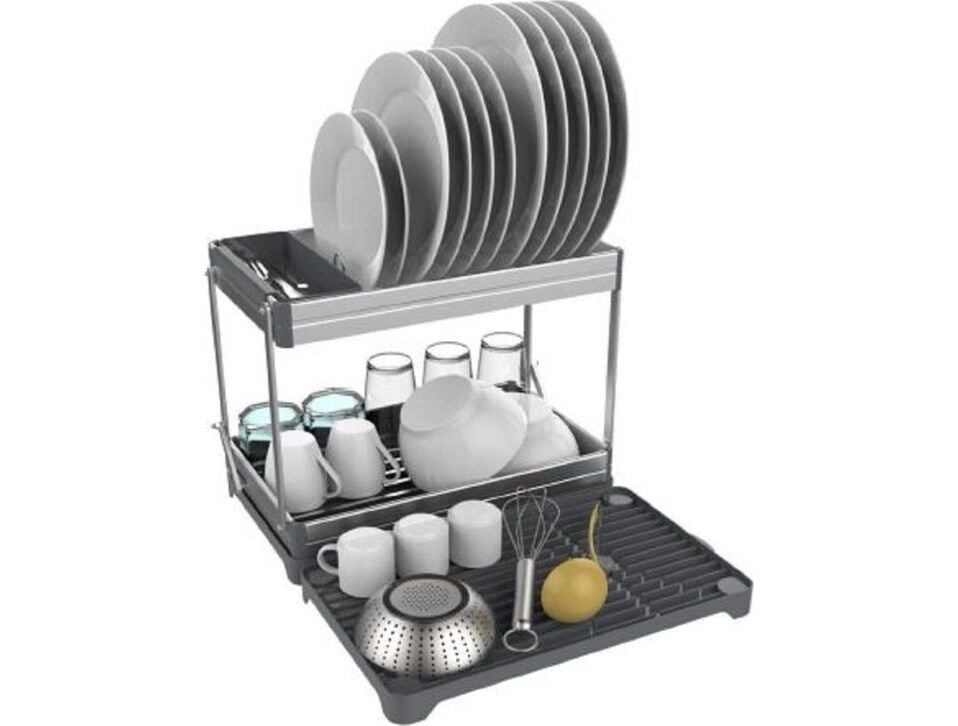 Candia Katlanabilir Iki Katlı Alüminyum Bulaşıklık