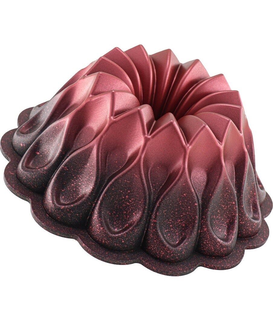 Damla Gülü Döküm Kek Kalıbı Siyah-Kırmızı 3272