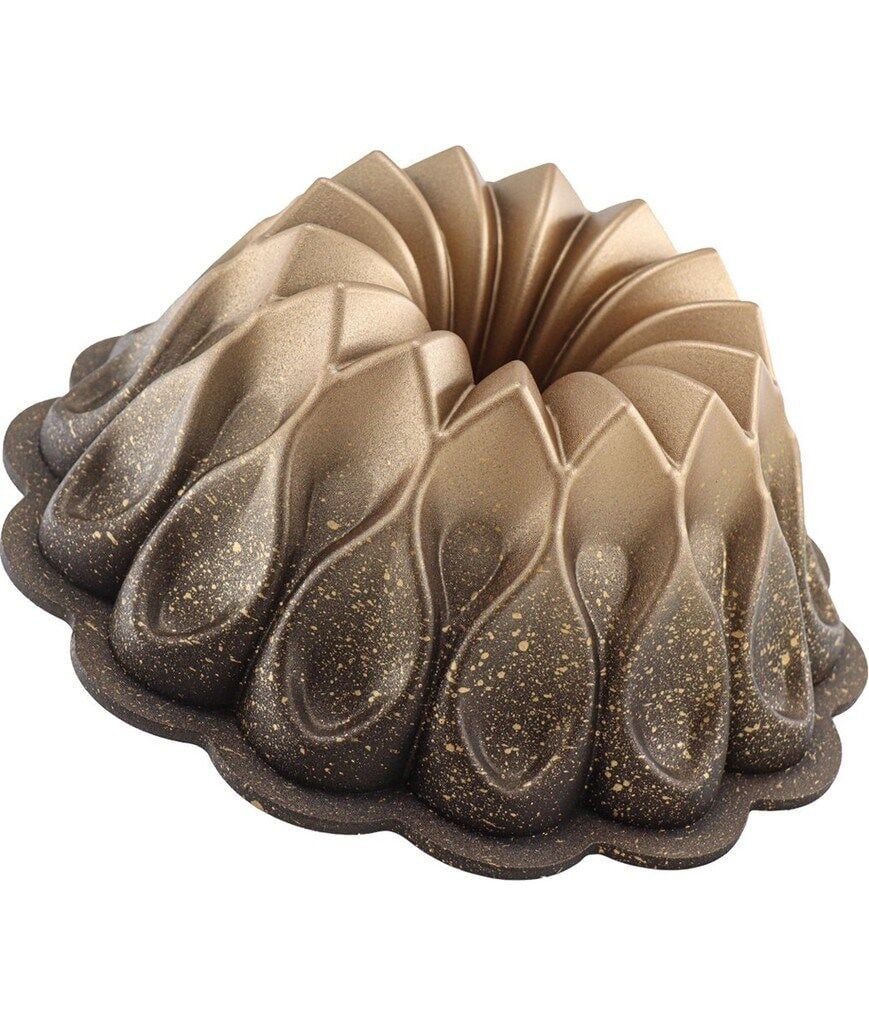 Damla Gülü Granit Kek Kalıbı Kahve Gold