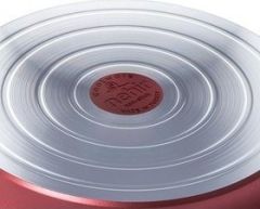 Nehir Titanium 22 cm Basık Tencere Nar Çiçeği Bordo